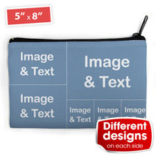 Instagram Six Collage Medium (2 Side Different Images) Makeup Bag (5 X 8 Inch)