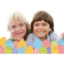 Easter Egg Monogram 3D Photo Card