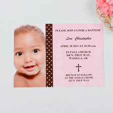 Child of God – Girl Baptism Photo Invitation