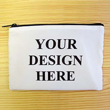 Custom Full Color Print 6X9 Cosmetic Bag Black Zipper (2 Side Same Image)