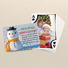 Custom 2-Sides Photo Playing Cards, Christmas Holiday