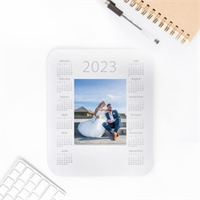 Custom Printed Portrait Calendar 2017 White Mouse Pad