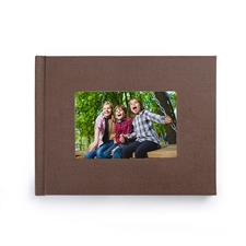 8.5x11 Brown Linen Hard Cover