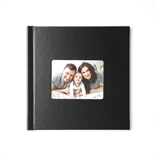 12x12 Black Leather Hard Cover