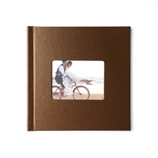 8x8 Brown Leather Hard Cover