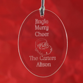 From Our Hearts Engraved Christmas Ornament