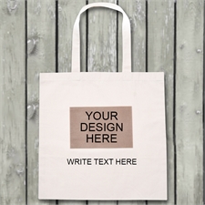 Your Image and Text Budget Tote Canvas Bag