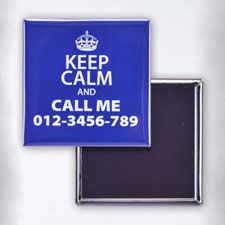 Square Blue Keep Calm and Add Your Personalized Text