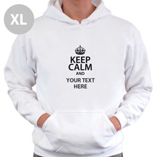 Keep Calm & Add Your Text Custom Hooded Sweater Xl