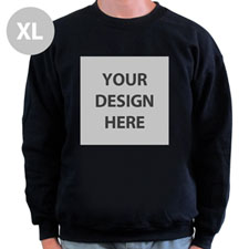 Create Your Own Personalized Photo Black Xl Sweatshirt
