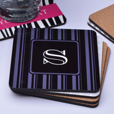 Personalized Black and Steel (One Coaster)
