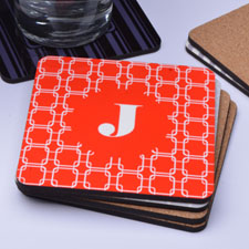 Personalized Name Red Links (One Coaster)