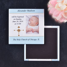 Baby Boy Baptism Photography Magnets