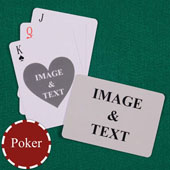 Heart Custom Front and Landscape Back Playing Cards