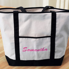 Embroidery Tote Large Black