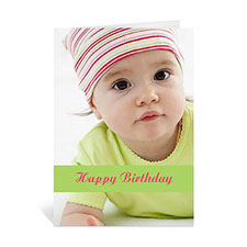 Birthday Lime Photo Cards, 5x7 Portrait Folded Causal