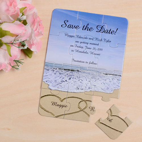 Special Save the Date Puzzle Card