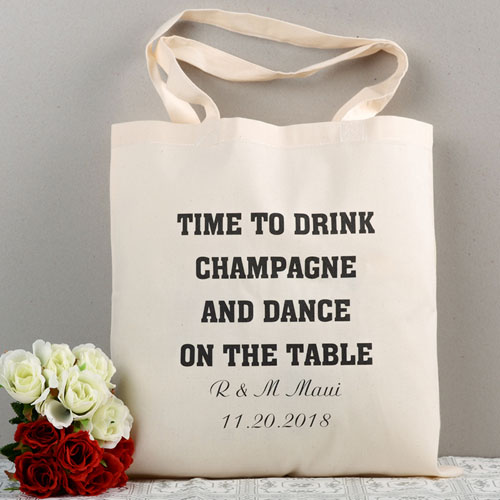 Personalized Message Wedding Tote