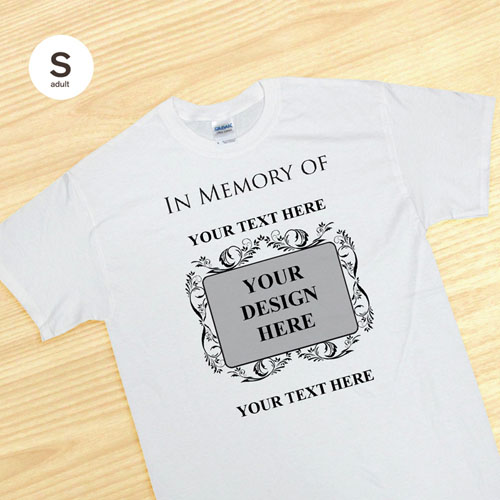 Personalized In The Memory White Adult Small T Shirt