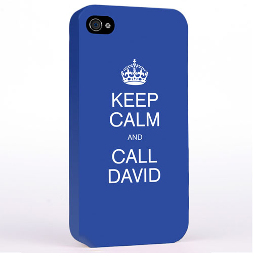 Blue Keep Calm Slogan iPhone 4