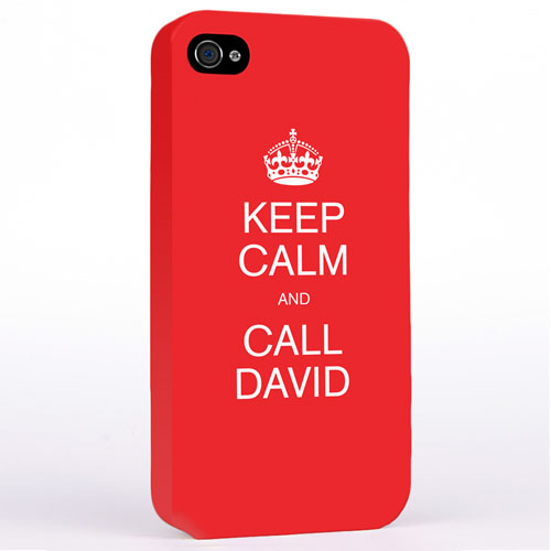 Red Keep Calm Slogan iPhone 4
