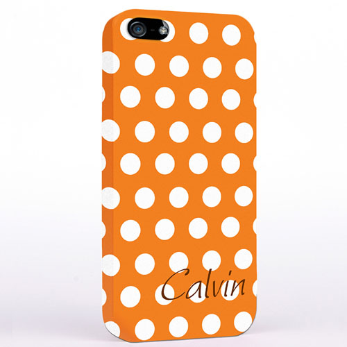Orange Polka Dots Background iPhone 4