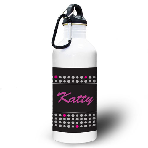 Personalized Photo Colorful Polka Dots Water Bottle
