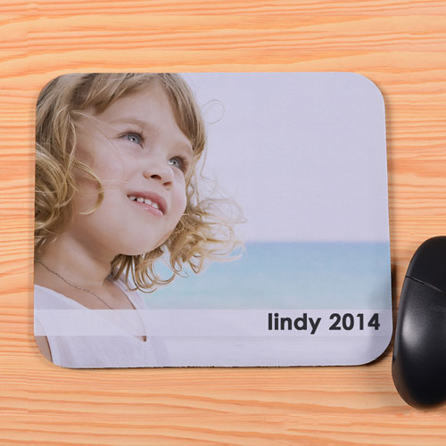 Personalized Image And Text Transparent Stripe Mouse Pad