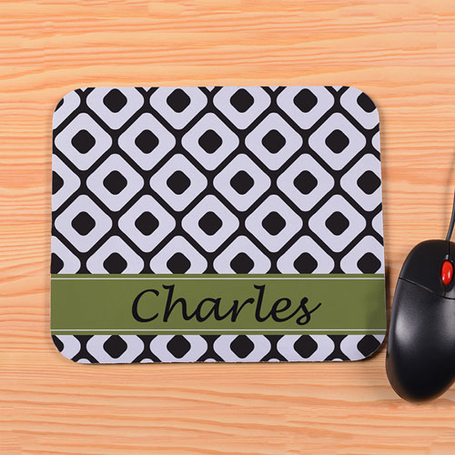 Personalized Forest Diamond Mouse Pad