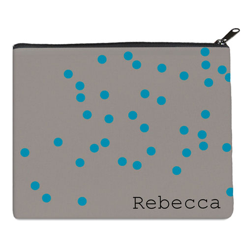 Print Your Own Turquoise Natural Polka Dots Bag (8 X 10 Inch)