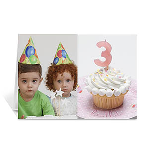 Classic Two Photo Collage Birthday Card