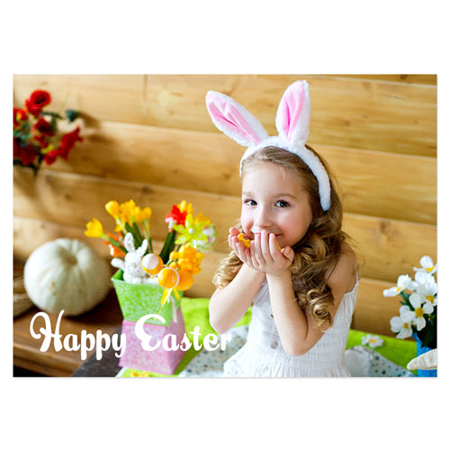 Full Photo Easter Invitations, 5x7 Stationery Card
