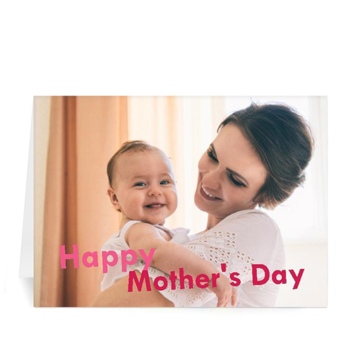 5x7 Folded Personalized Greeting Cards, Happy Mother's Day