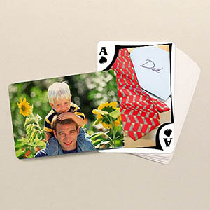 Modern Custom Front and Landscape Back Playing Cards Father's Day Gift