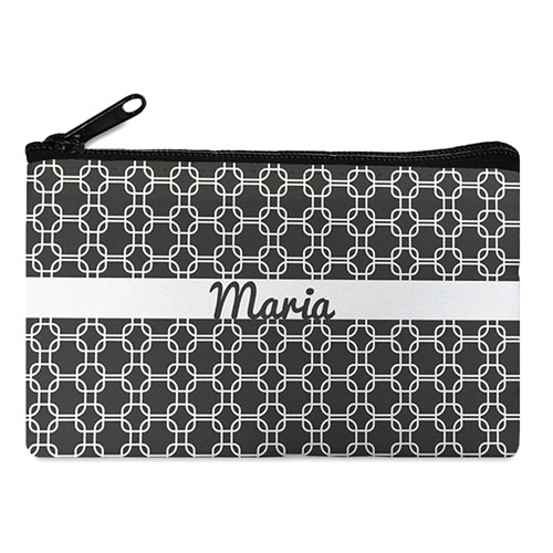 Grey Chain Personalized Cosmetic Bag