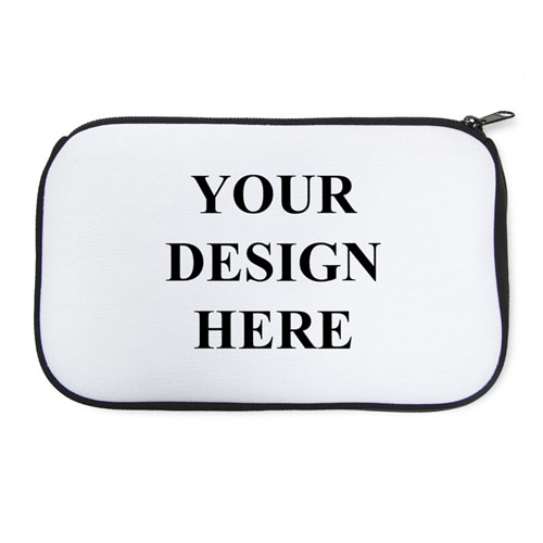 Personalized Neoprene Your Design Here  Black Cosmetic Bag (6 X 10 Inch)