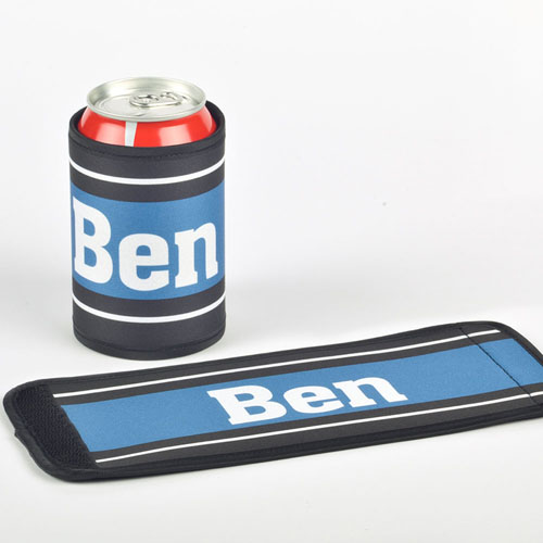 You Name It Personalized Can And Bottle Wrap, Blue