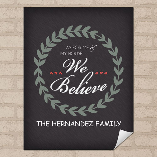 Believe Personalized Poster Print, Small 8.5