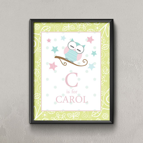 Little Dreamer Personalized Name Poster Print For Kids