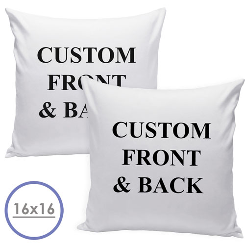 16 X 16 Custom Design Front And Back Pillow  Cushion (No Insert) 