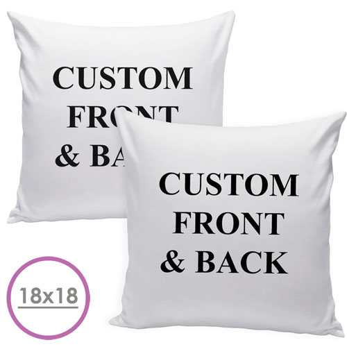 18 X 18 Custom Design Front And Back Pillow  Cushion (No Insert) 