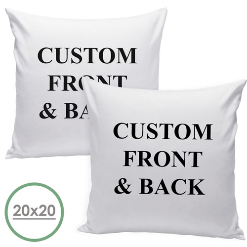 20 X 20 Custom Design Front And Back Pillow  Cushion (No Insert) 