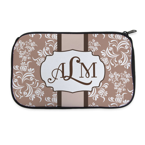 Personalized Neoprene Classic Floral Cosmetic Bag (6 X 10 Inch)
