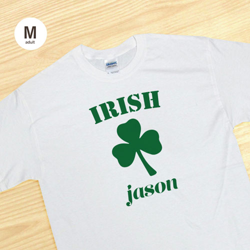 Custom Print Irish, White T Shirt T Shirt