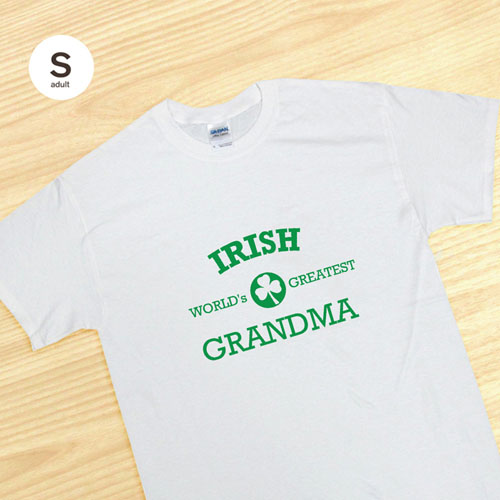 Personalized Irish Grandma, White T Shirt