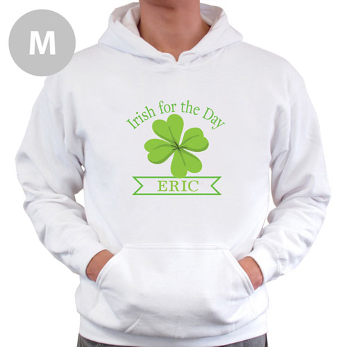Personalized Irish Drinking League, White Hoodie Sweatshirt