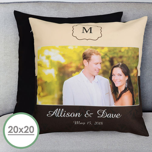 Wedding Day Personalized Large Pillow Cushion Cover 20