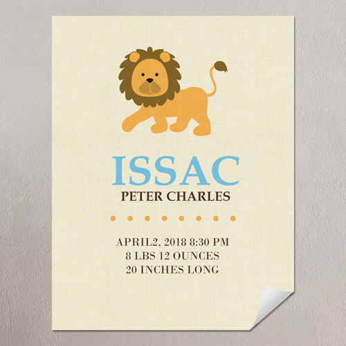 Lion Boy Personalized Poster Print, small