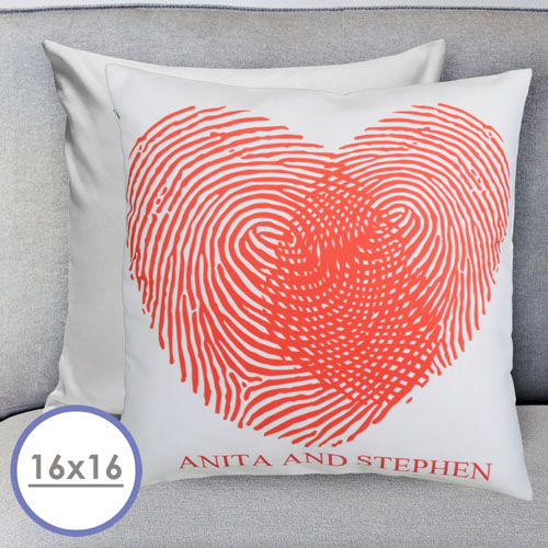 Heart Fingerprint Personalized Pillow Cushion Cover 16
