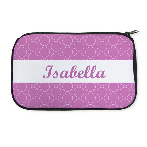 Personalized Neoprene Circle Cosmetic Bag (6 X 10 Inch)